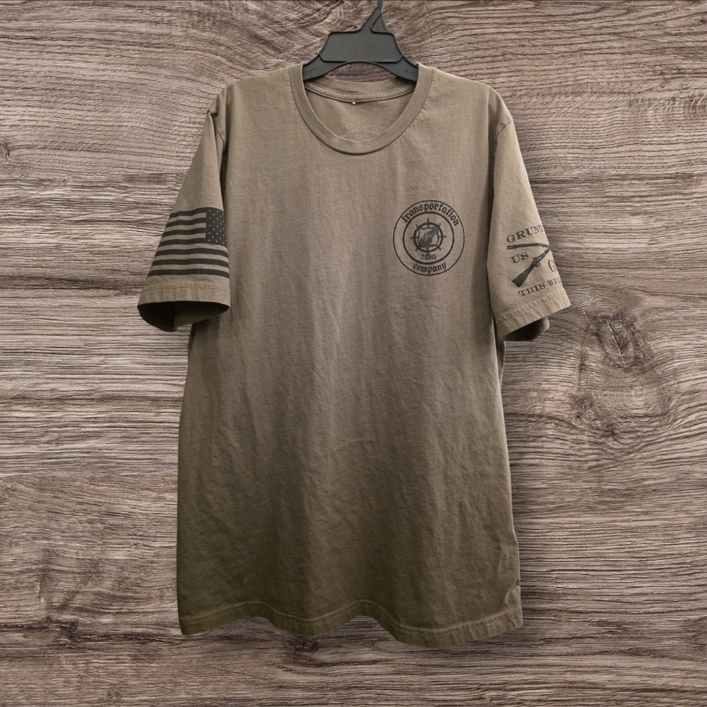 Grunt Style Fuel The Fight 725th Transportation Company Military Tee Men’s XL